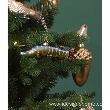 Christmas Fish Collection Glass Blown Ornament for Christmas